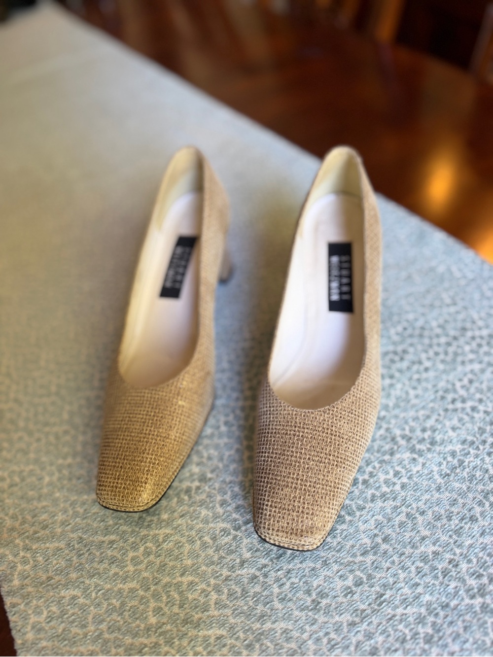Textured Beige Women’s Pumps - Classic Everyday Heel